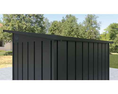 Dulap de grădină din metal cu structură lamelară