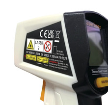 Instrucțiuni de siguranță și informații despre producător pe un Laserliner Thermospot Pocket