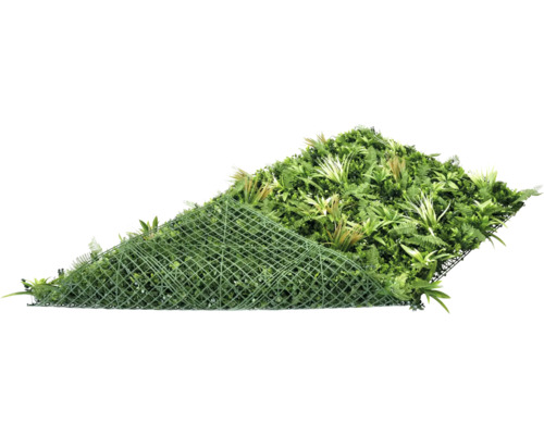 Covor de iarbă artificială cu diverse plante artificiale