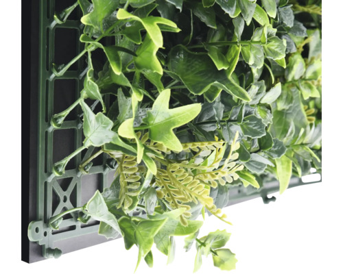 Perete vegetal artificial cu frunze verzi