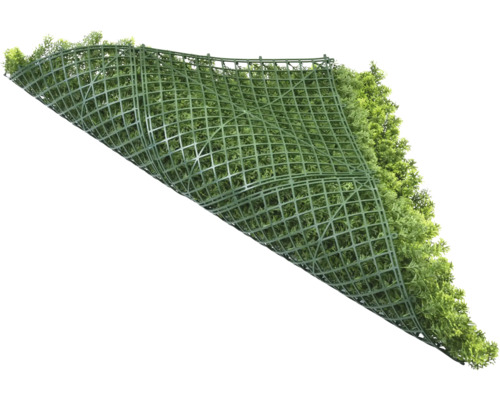 Covor de gazon artificial cu frunze verzi pe grătar de plastic