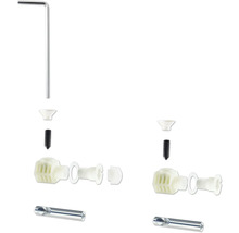 Set de montaj conectori mobilier cu cheie Allen, șuruburi și piese din plastic