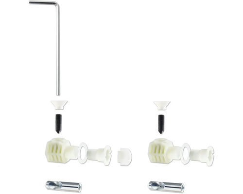 Set de instalare pentru articole sanitare cu șuruburi și cheie Allen