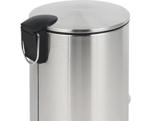 Coș de gunoi cu pedale din oțel inoxidabil cu capac negru