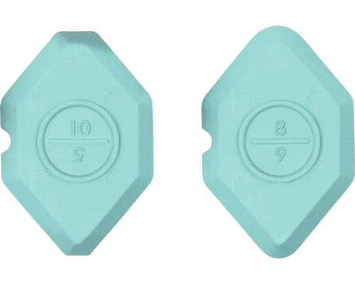 Două spatule pentru rosturi din plastic, cu dimensiunile 10/5 și 8/9