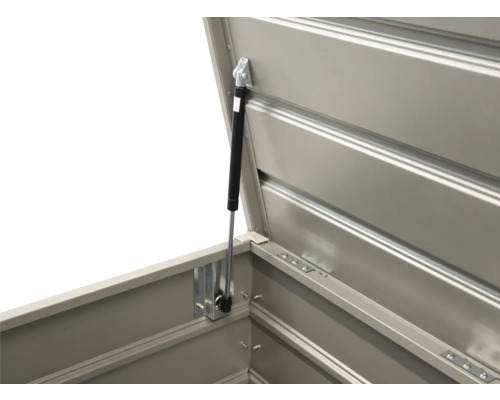 Imagine detaliată a unei cutii de scule deschise cu arc pe gaz