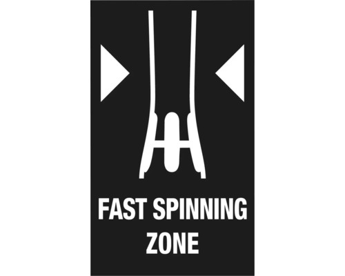 Simbol de avertizare zonă cu rotație rapidă