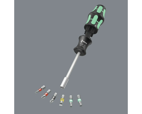 Portbit Wera cu diferite biți de șurubelniță