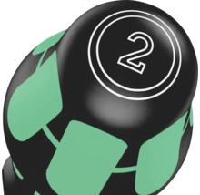 Buton negru de schimbător de viteze cu numărul 2 și model de frunze