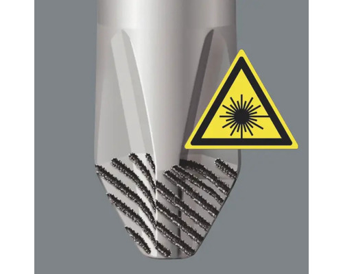 Vârf de sculă cu simbol de protecție laser
