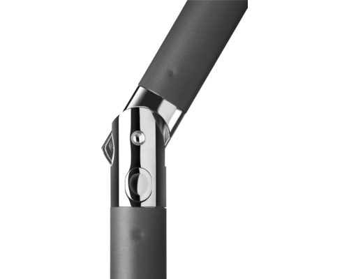 Prim-plan cu articulația unei umbrele de soare cu mecanism rotativ