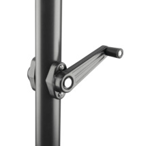 Mecanism cu manivelă al unei umbrele de soare