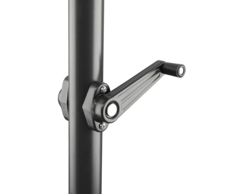 Mecanism cu manivelă al unei umbrele de soare