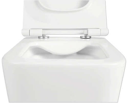 Prim-plan cu o toaletă cu capacul deschis