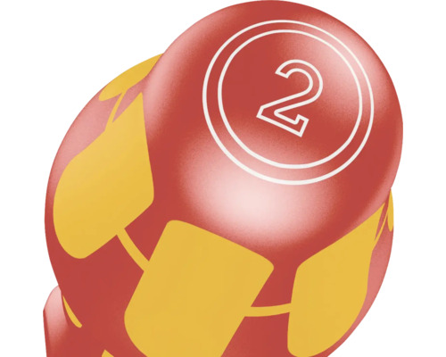 Ou decorativ de Paște cu cifra 2 și modele galbene