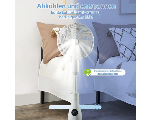 Ventilator în dormitor cu iluminare eficientă energetic