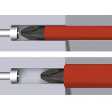 Ilustrație a unei șurubelnițe cu șurub cu cap plat