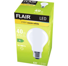 Ambalaj bec LED Flair A60 E27 cu 40 wați și lumină albă caldă