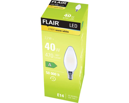 Ambalajul unui bec LED Flair E14