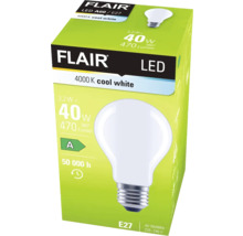 Ambalaj bec LED Flair A60 cu soclu E27, 4000 Kelvin alb rece