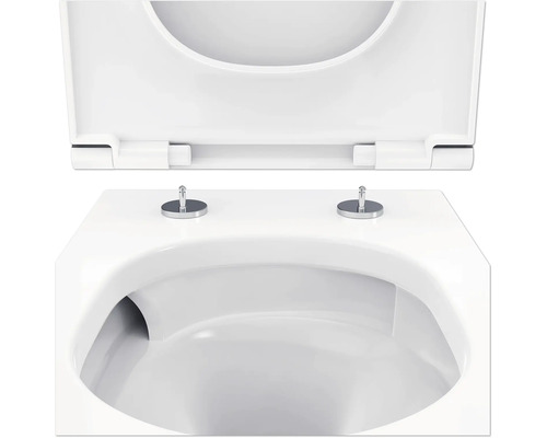 Prim-plan cu toaletă albă cu capacul deschis