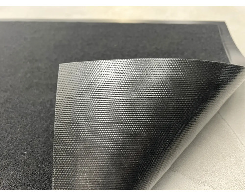 Covoraș antiderapant negru cu suprafață texturată