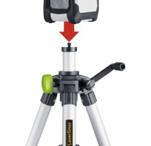 Stativ Laserliner cu săgeată roșie care arată conexiunea