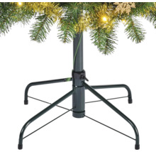 Suport metalic pentru pomul de Crăciun cu pom și decorațiuni