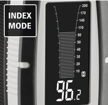 Afișaj al unui instrument de măsură în modul index cu afișare numerică