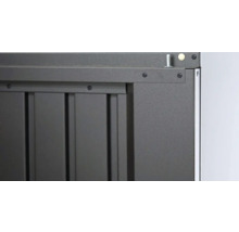 Imagine detaliată a unei cutii de grădină cu cadru din aluminiu