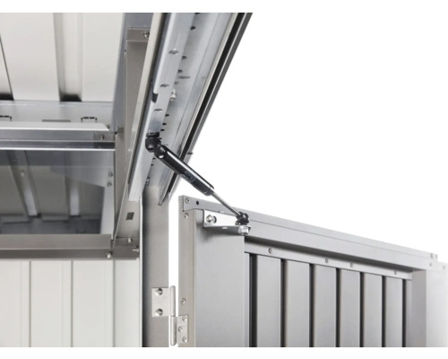 Imagine detaliată cu o magazie de scule deschisă, cu arc pe gaz