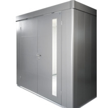 Cabină de grădină metalică cu ușă și fereastră