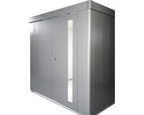 Cabină de grădină metalică cu ușă și fereastră