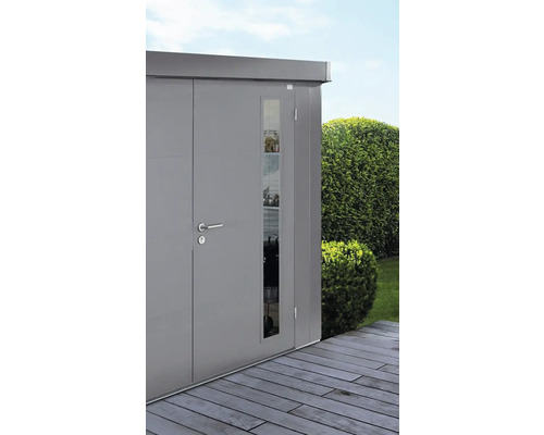 Dulap de grădină cu ușă și fereastră în exterior