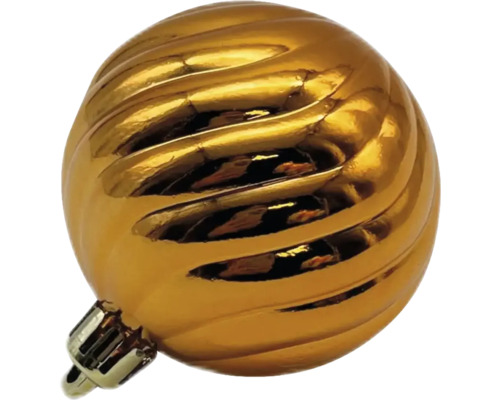 Glob de Crăciun auriu cu model spiralat