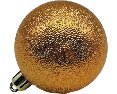 Glob de Crăciun auriu cu textură și cârlig de agățat