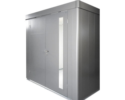 Cabină metalică de grădină cu ușă și fereastră