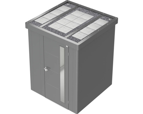 Dulap de grădină cu ușă și acoperiș plantat