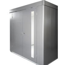 Cabină metalică de grădină cu ușă și fereastră