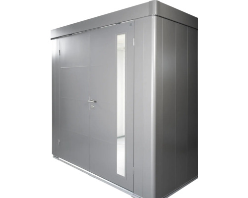 Cabină metalică de grădină cu ușă și fereastră