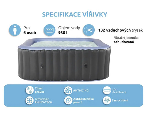 Jacuzzi gonflabil MSPA Tekapo pentru 6 persoane PVC Ø 185 | HORNBACH