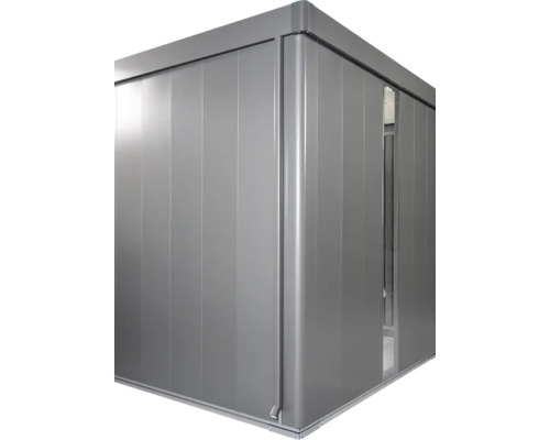 Cabină de grădină metalică cu construcție simplă