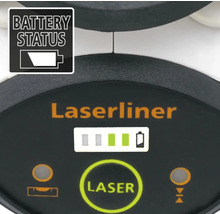 Elemente de control dispozitiv Laserliner cu indicator stare baterie