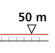 Simbol pentru o rază de acțiune de 50 de metri
