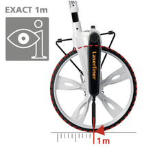 Roată de măsurare Laserliner cu afișaj care demonstrează o precizie de un metru