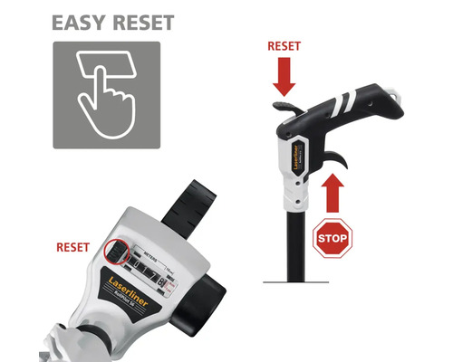 Roată de măsurare cu laser cu resetare ușoară