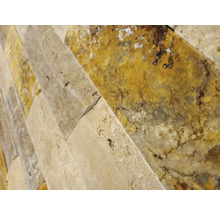 Zidărie din piatră naturală de travertin în detaliu