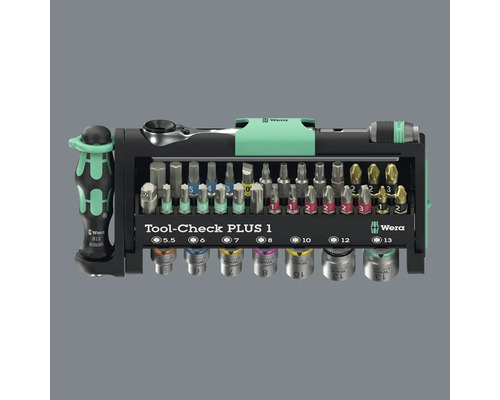 Set de scule Wera cu biți, piulițe și clichet