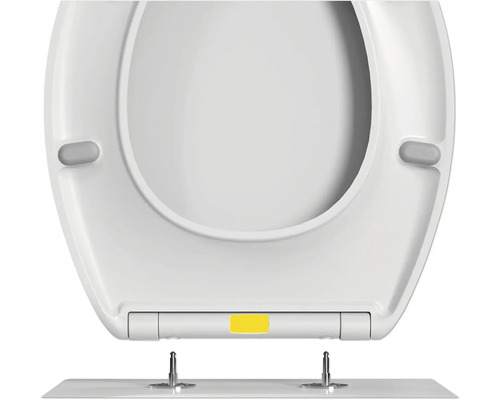 Scaun de toaletă alb cu material de fixare