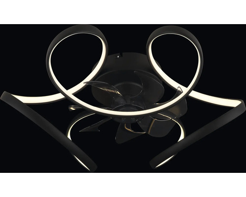 Ventilator de tavan cu iluminare LED integrată și design modern